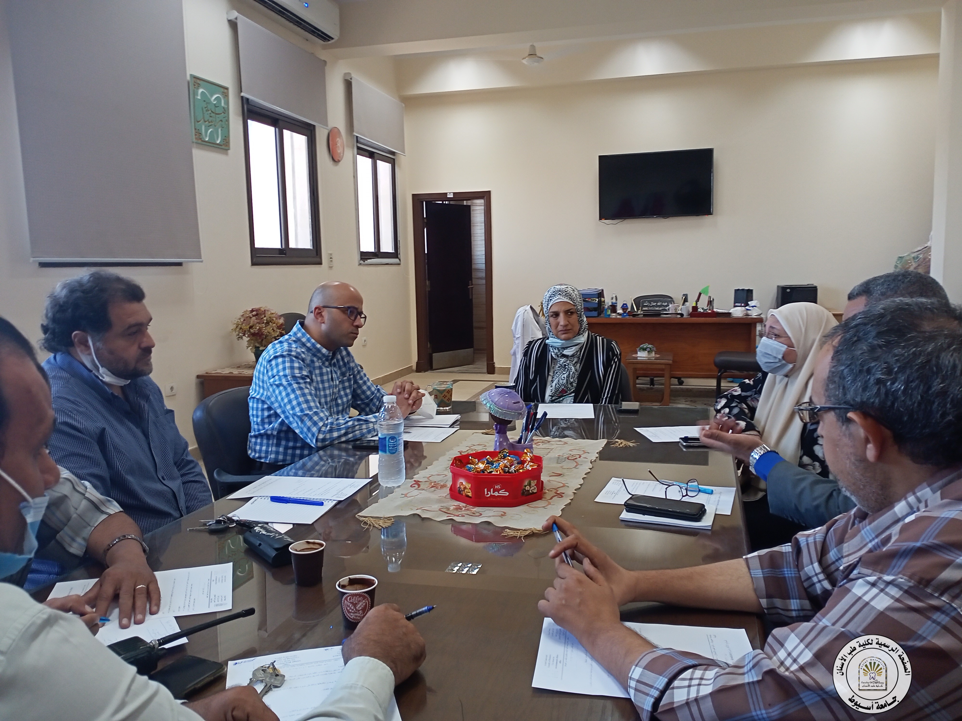 اجتماع لجنه ادارة الازمات و الكوارث و الحد من المخاطر يوم الخميس الموافق 3/11/2021 