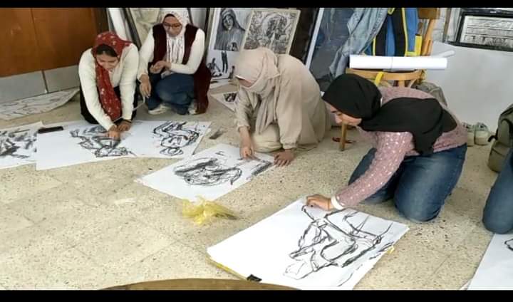 إقامة ورشة عمل عن الأساليب العالمية لفن الرسم من دروس البرفيسيور روجر دال بأكاديمية ستراسبورج للفنون  بفرنسا ضمن فعاليات جائزة نوار للرسم