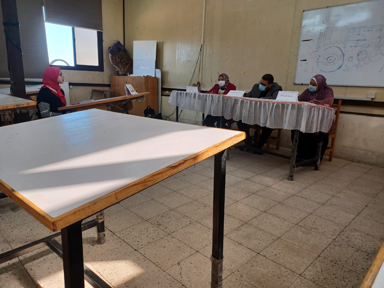 عقد اختبار قبول لطلاب مرحلة الماجستير قسم العمارة