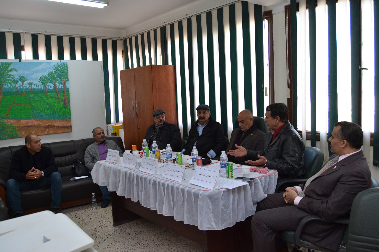 اقام قسم النحت امتحان تأهيلي دكتوراه للباحث عبد الرحمن فؤاد البرجي المدرس المساعد بقسم النحت تخصص النحت البارز والميدالية