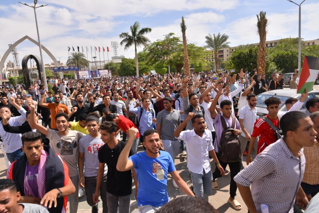 انتفاضة في جامعة أسيوط لأجل فلسطين