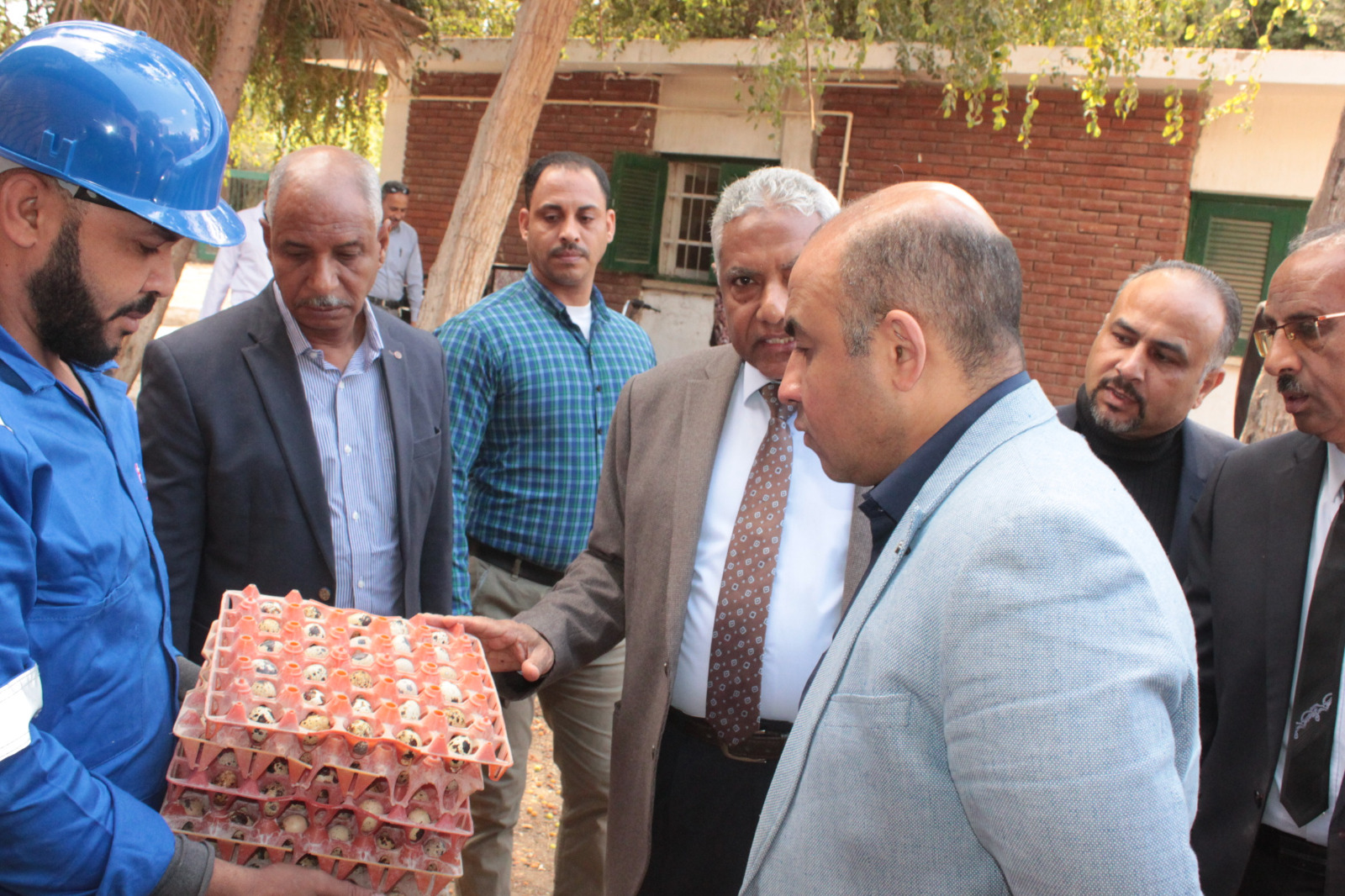 جولة تفقدية لنائب رئيس جامعة أسيوط لمزرعة الدواجن بكلية الزراعة