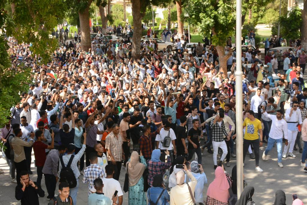 انتفاضة في جامعة أسيوط لأجل فلسطين