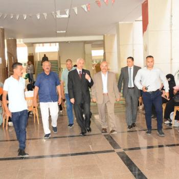 نائب رئيس جامعة اسيوط يتفقد اختبارات القدرات بكلية التربية الرياضية