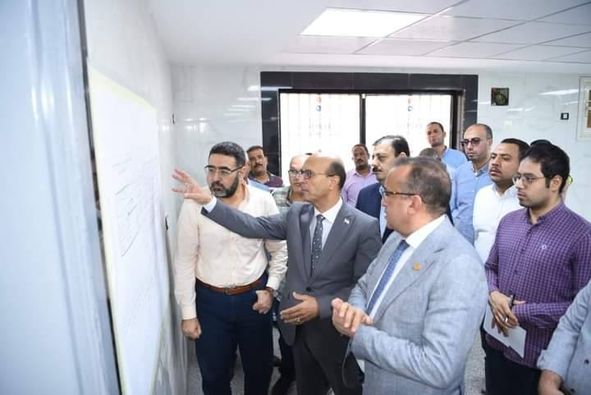 President of Assiut University inspects the general reception at the main hospital in preparation for its opening soon