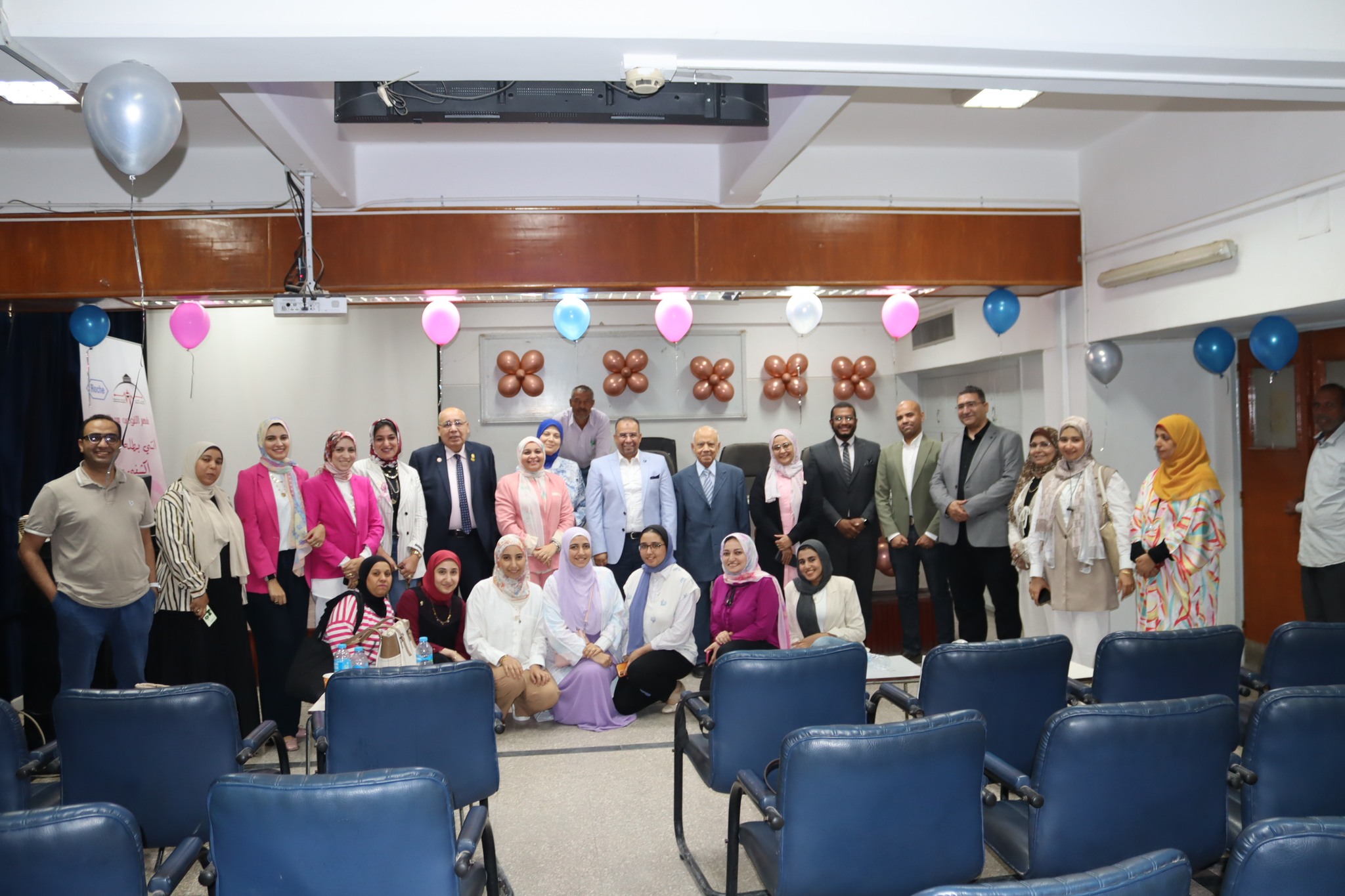 The scientific awareness day activities on the importance of early detection of breast cancer were organized by the Department of Oncology and Nuclear Medicine at the Faculty of Medicine, Assiut University.