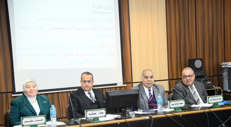 The Faculty of Medicine Council at Assiut University, in its 800th session, approves the results of the "Diploma in Spinal Surgery" and commends the surge in international publications for the year 2025.