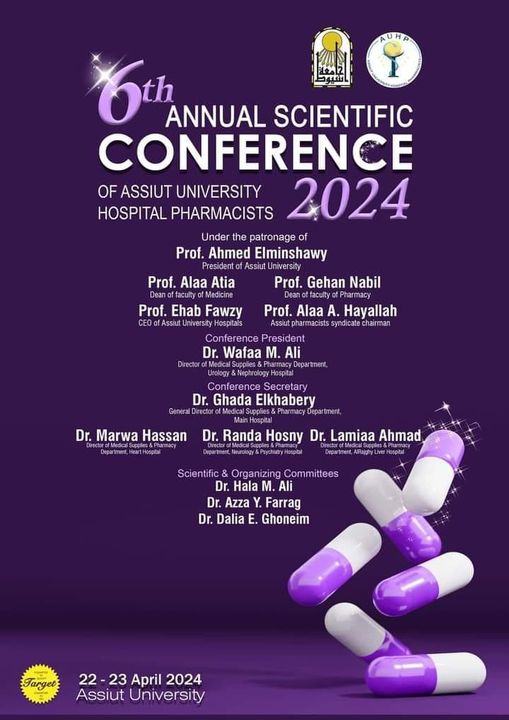 An invitation to the sixth annual scientific conference for pharmacists at Assiut University Hospitals