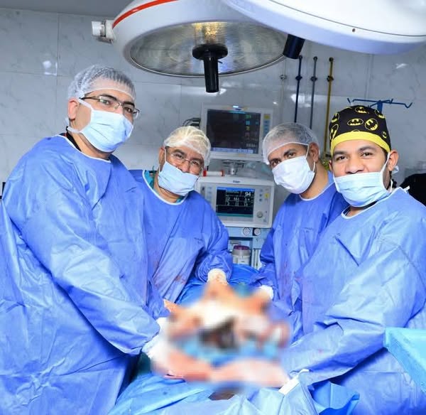 A medical team at Assiut University Women's Health Hospital successfully performs three surgeries using the heat-guided chemotherapy injection technique.