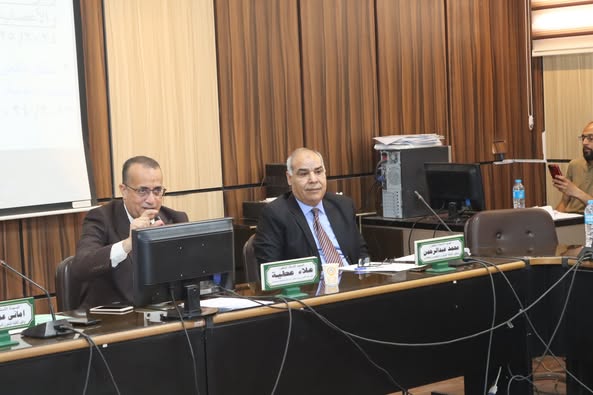 Faculty Council Meeting (No. 793)  Tuesday, May 20, 2025  Chaired by Professor Dr. Alaa Attia, Dean of the Faculty and Chairman of the Board of Directors of University Hospitals, and attended by the Faculty's Vice Deans, the President of the Assiut Doctors Syndicate, the Undersecretary of the Ministry of Health in Assiut, the Faculty's department heads, and the Council members.