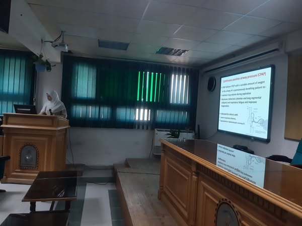 Lecture activities for the 60th batch of trainee doctors at the Pediatrics Department at Assiut University Children's Hospital.