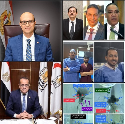 A medical team at the arterial catheterization unit at Assiut University Main Hospital successfully saved the life of a young man who had suffered a penetrating stab wound to the neck.