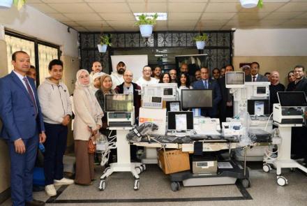 Assiut University Hospitals announces the receipt of a number of medical devices and equipment donated by the Arab African International Bank to the University Children's Hospital.