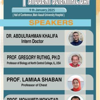 An invitation to the first scientific day for male and female students of the Faculty of Medicine, Assiut University