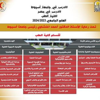 Illustration of the departments of the Faculty of Medicine - Assiut University