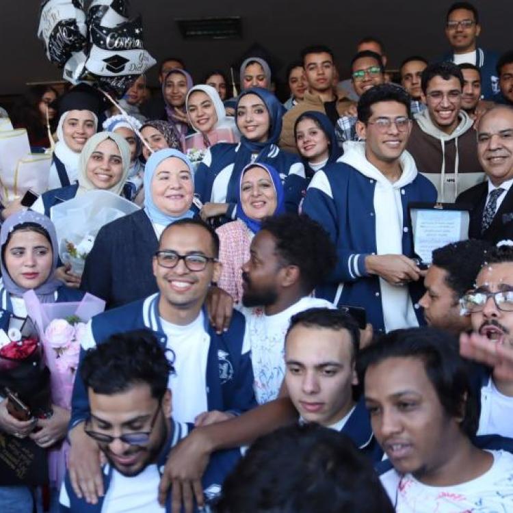 Students celebrate the end of the exams and the beginning of the internship phase