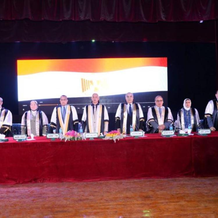 The Faculty of Medicine at Assiut University celebrates the graduation of its 59th class amidst the presence of prominent academic and medical leaders.