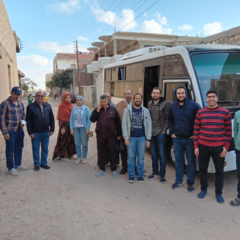 The integrated health convoy for the village of Al-Temsahiya, Al-Qusiya Center, on Friday, February 16, 2024