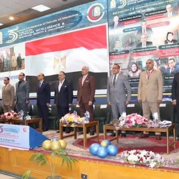 Opening ceremony of the 35th Annual Conference of the Faculty of Medicine, Assiut University, under the title "Artificial Intelligence and Healthcare: Benefits and Challenges"