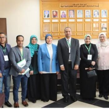 As part of the "Best Environmentally Friendly College" competition, the Assiut University College Evaluation Committee visits the Faculty of Medicine.
