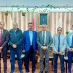 The Dean of the Faculty of Medicine at Assiut University receives a delegation from the licensing committee appointed by the Supreme Committee for Organ Transplantation to renew the license for the kidney transplant program at the Urology Hospital.