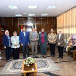 The Dean of the Faculty of Medicine at Assiut University receives a delegation from the Blood Bank Licensing Committee of the Supreme Council of University Hospitals to follow up on compliance with licensing requirements and quality standards for blood banks.