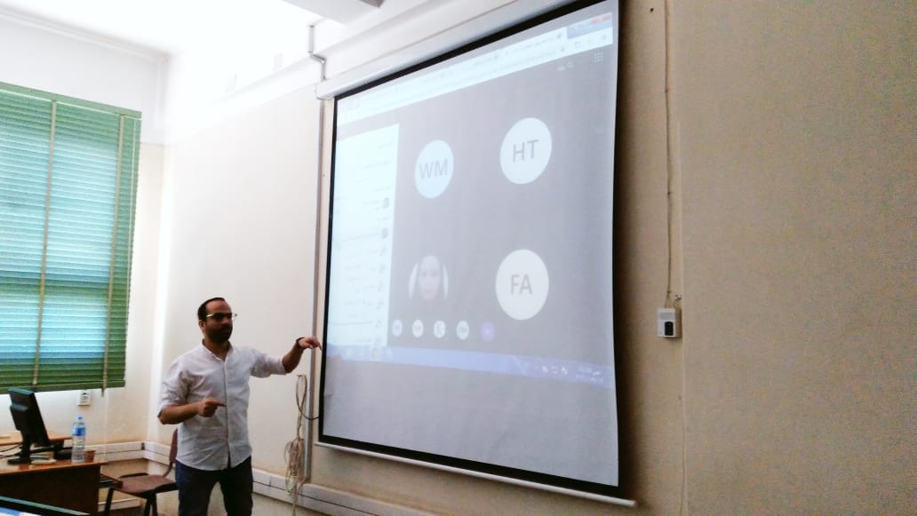 حضور السادة أعضاء هيئة التدريس والهيئة المعاونة ورشة عمل  بعنوان الفصول الافتراضية عن طريق :- online team   يوم الاثنين الموافق13/9/2021م