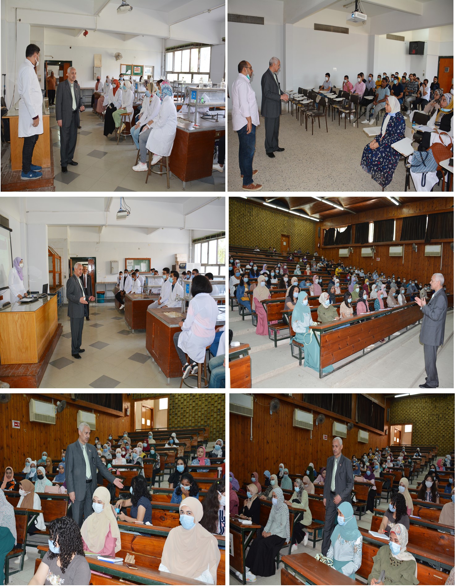 جولة عميد الكلية مع بداية العام الجامعى الجديد 2021-2022م