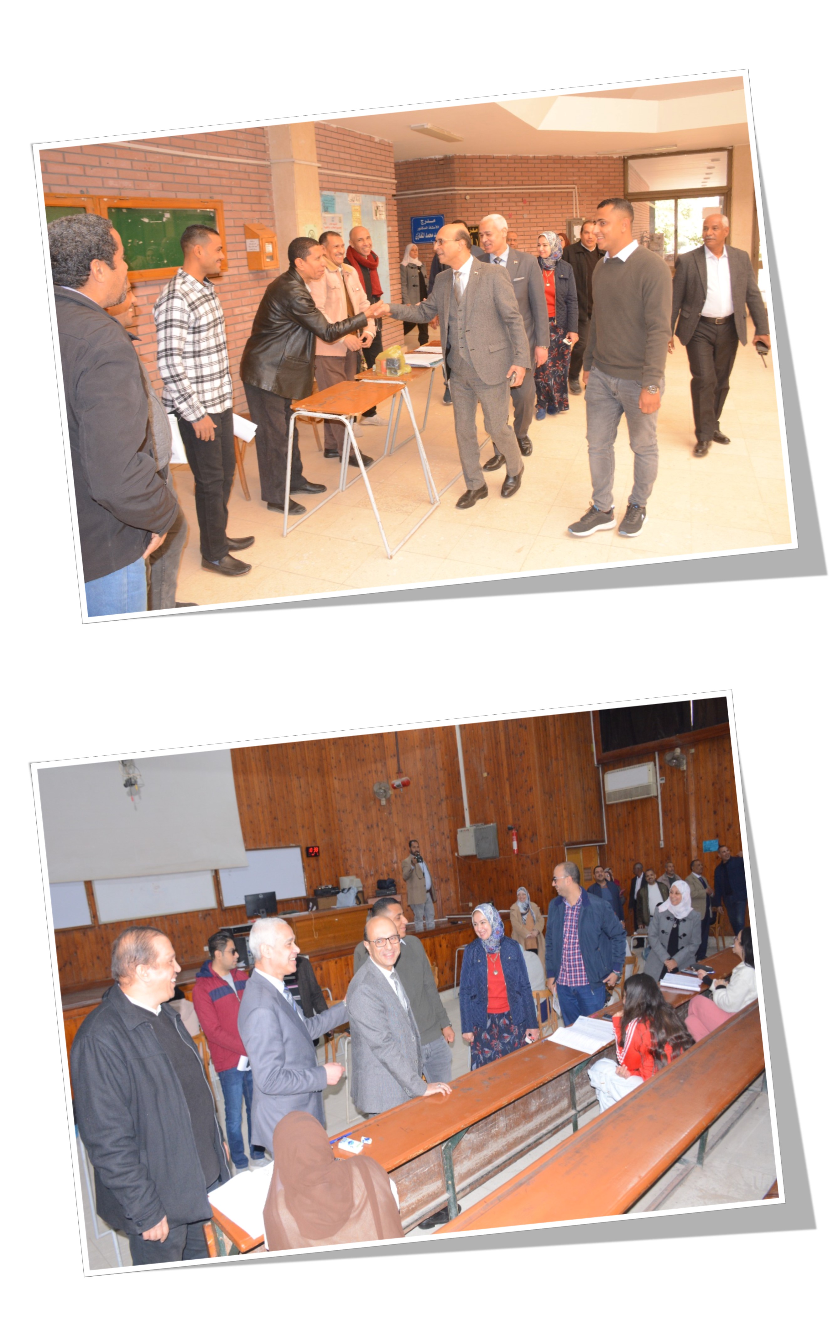 جولة السيد الأستاذ الدكتور / رئيس الجامعة  والسيد الأستاذ الدكتور / نائب رئيس الجامعة لشئون التعليم والطلاب    لمتابعة سير إمتحانات الفصل الدراسى الأول للعام الجامعى 2024/2025 م