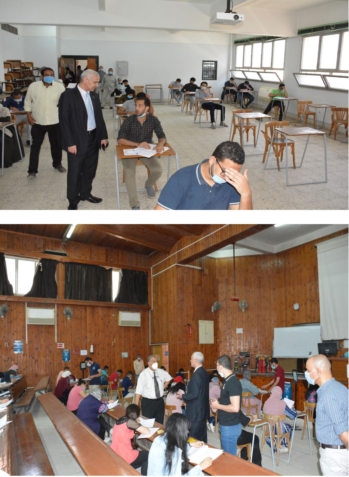 عميد كلية الصيدلة - جامعة أسيوط  فى جولة تفقدية لمتابعة الإمتحانات2021م