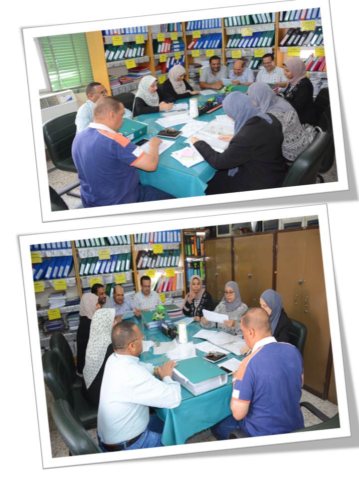 إجتماع فريق عمل جائزة جامعة أسيوط للجودة والتميز بكلية الصيدلة 