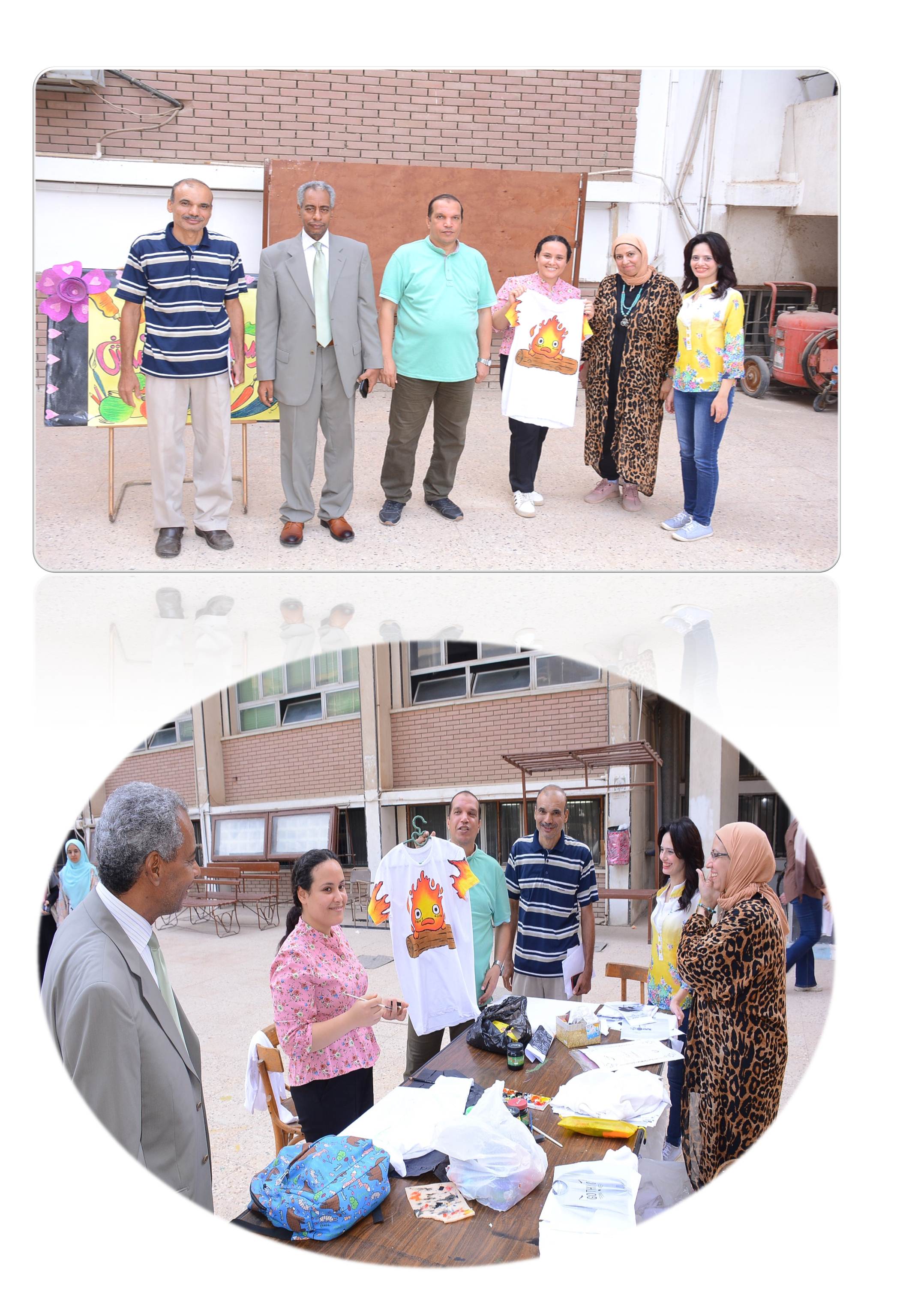 نشاط اللجنة الفنية  (  ورشة فنية للرسم على التى شيرتات )