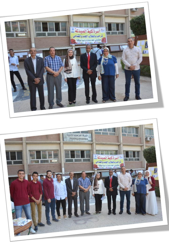 رئيس الجامعة ونائبه لشئون التعليم والطلاب فى جولة تفقدية لكلية الصيدلة