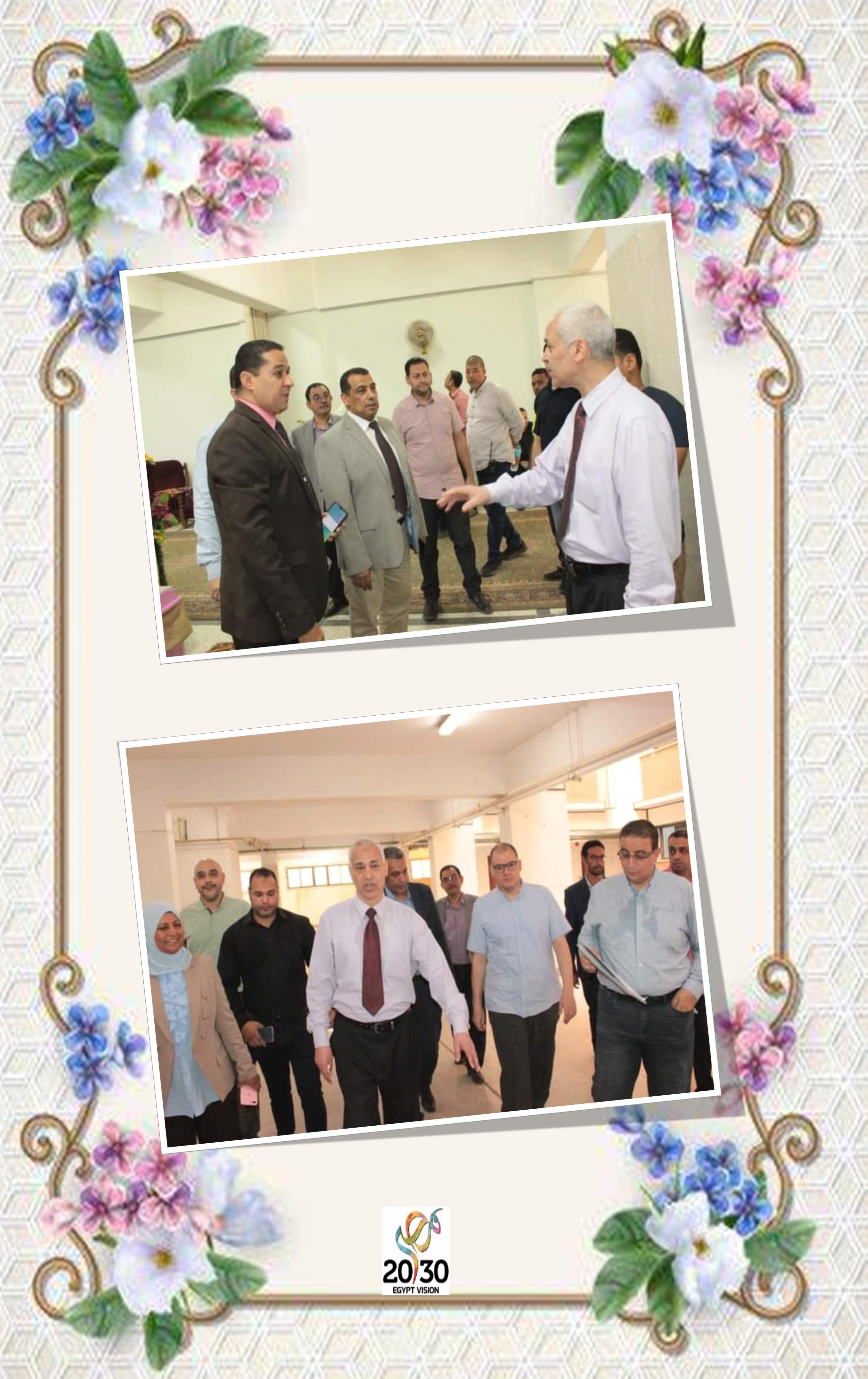 جولة تفقدية لنائب رئيس جامعة أسيوط لمعامل الحاسب الآلي لتطبيق الاختبارات الإلكترونية