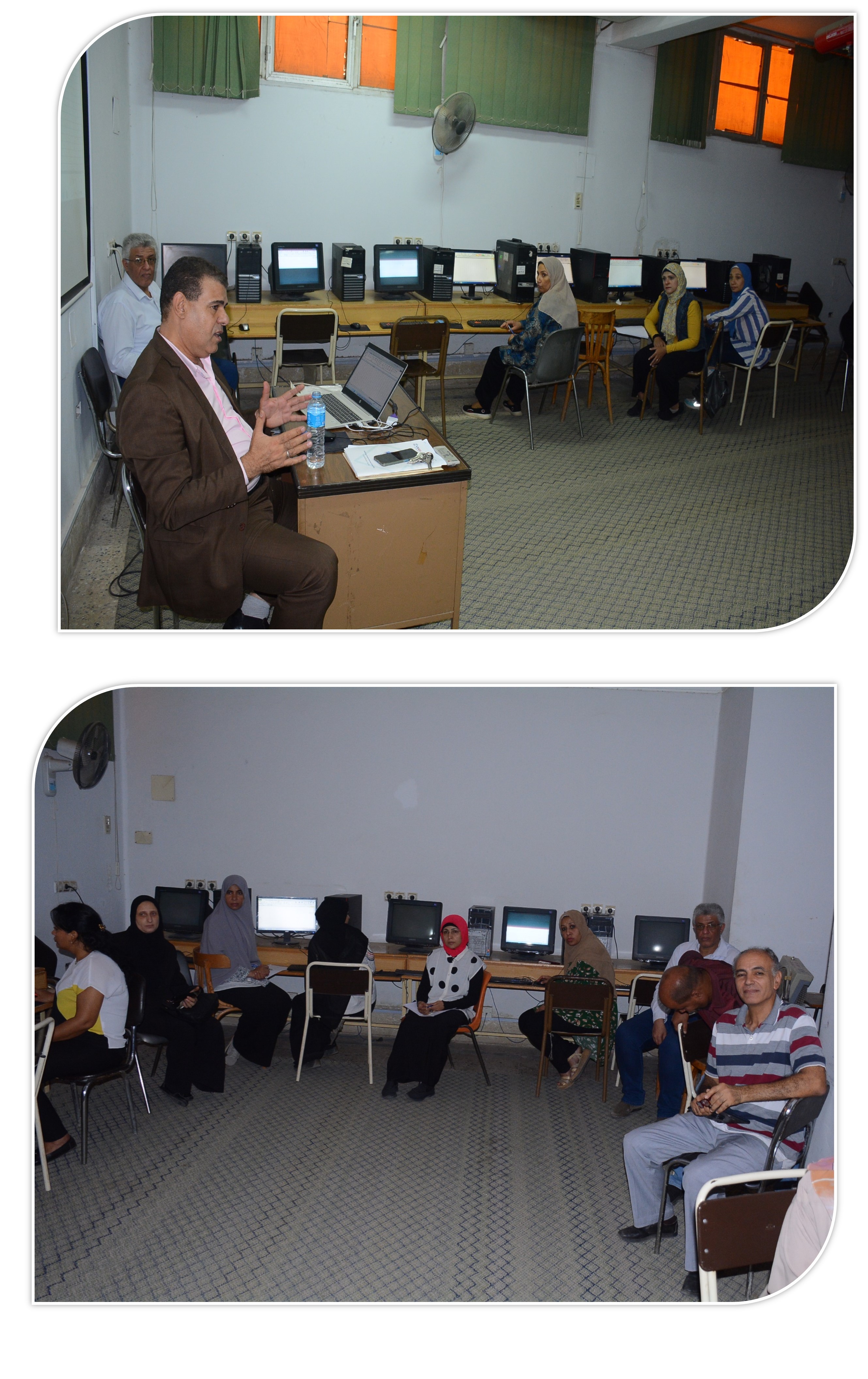 ندوة تعريفية وورشة عمل للعاملين بكلية الصيدلة بعنوان  كيفية الإستفادة من التحول الرقمى بالجامعة