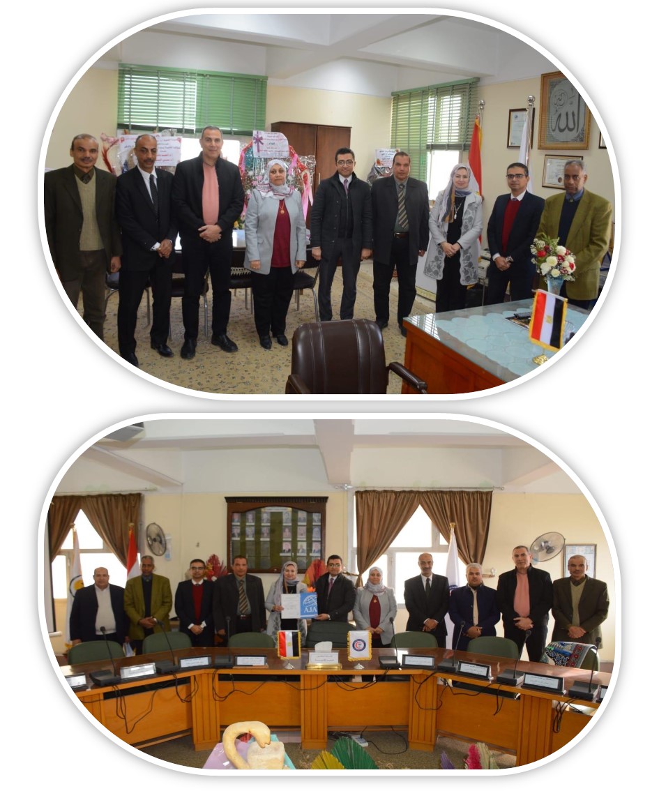 زيارة فريق الجهة المانحة لشهادة الأيزو ( AJA  ) لإجراء المراجعة وتجديد شهادة الايزو لنظام إدارة الجودة