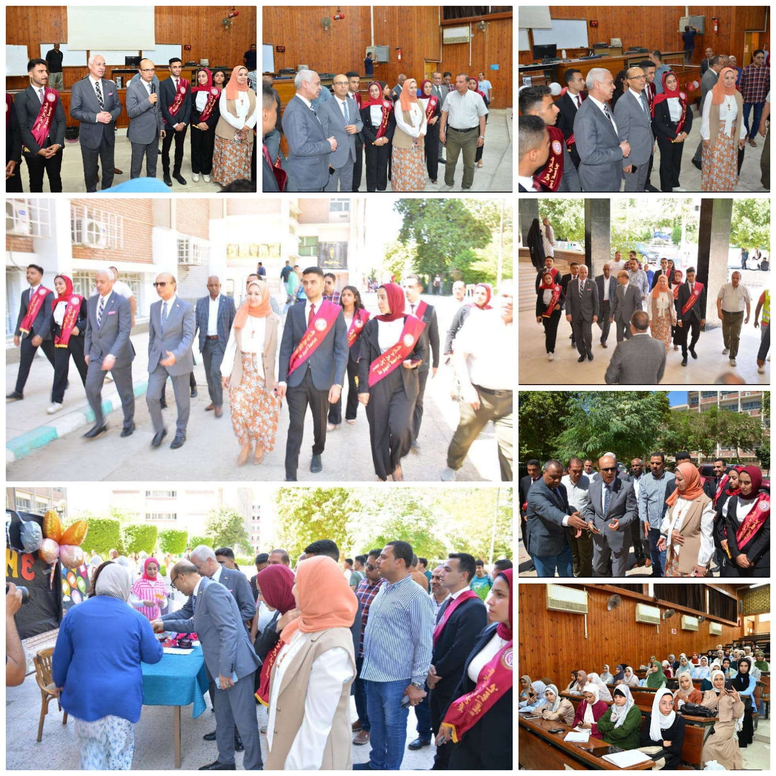 معالى رئيس الجامعة ونائبه لشئون التعليم والطلاب فى جولة تفقدية لكلية الصيدلة مع بداية العام الجامعى 2025/2026م