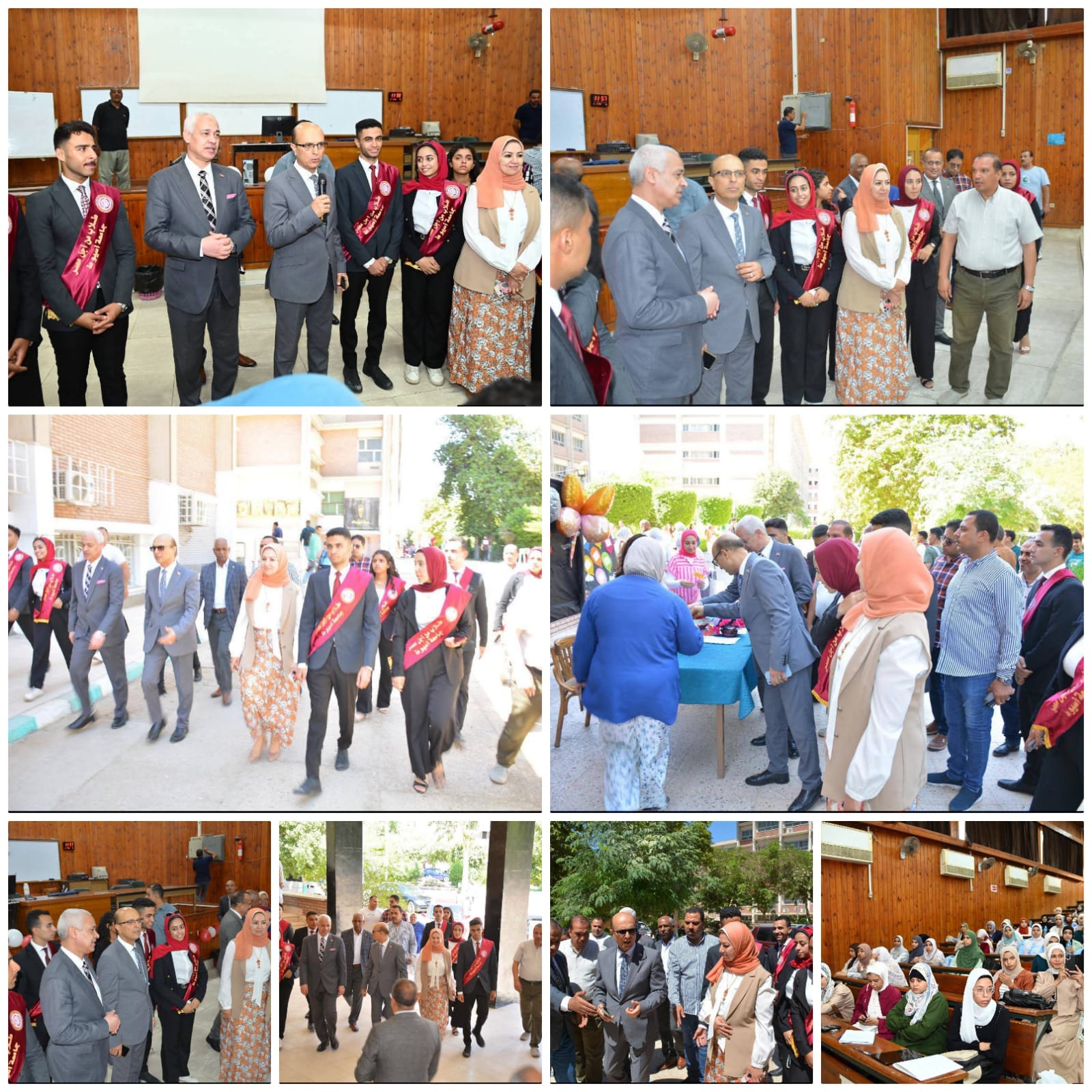 معالى رئيس الجامعة ونائبه لشئون التعليم والطلاب فى جولة تفقدية لكلية الصيدلة مع بداية العام الجامعى 2025/2026م