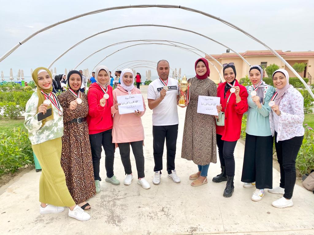 حصول الكلية على المركز الثالث بنات على مستوى كليات التربية الرياضية المتخصصه