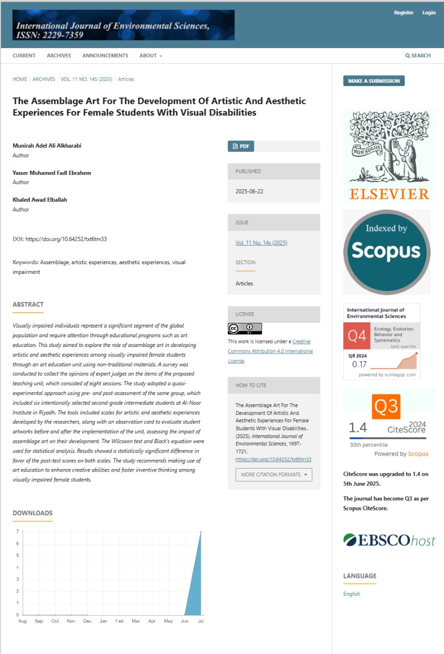 صورة من البحث من موقع المجلة